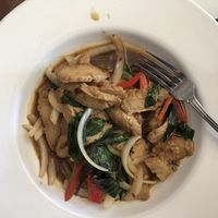 Chili Basil with mock chicken at Bodhi Corner in Baltimore