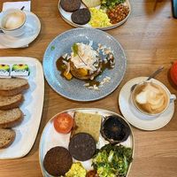 Vegan breakfast with coconut pancakes as a dessert 👌🏻  at Loudons Cafe and Bakery - New Waverley in Edinburgh