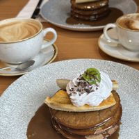 Dirty chai pancakes  #Veganuary at Loudons Cafe and Bakery - New Waverley in Edinburgh