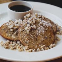 Spiced sultana pancakes at Loudons Cafe and Bakery - New Waverley in Edinburgh