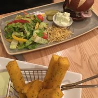 Beetroot burger & polenta fries at The Gate - St John's Wood in North West London