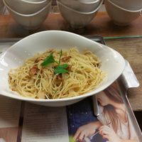 Spaghetti Aglio e Olio at Vapiano in Basel