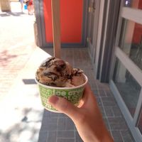Cold Brew Non-Dairy Frozen Dessert with Fudge Flakes & a Fudge Swirl at Ben & Jerry's in Boulder