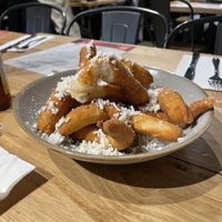 Deep fried pizza dough with Parmesan  at 48H Pizza & Gnocchi Bar in Elsternwick