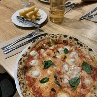 Veganita Pizza and Polenta Chips  at 48H Pizza & Gnocchi Bar in Elsternwick