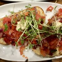 Tasty vegan bruschetta at Old Boundary Hotel in Bendigo