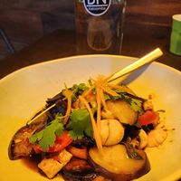 Basil chili eggplant at Basil Nut in Katoomba