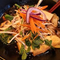 5 spice noodle soup - super fresh vegetables at Basil Nut in Katoomba
