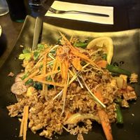 Tom yum fried rice (vego not vegan)  at Basil Nut in Katoomba