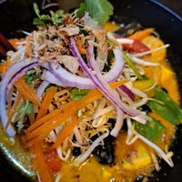 Vegan laksa at Basil Nut in Katoomba
