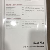 Page three, all meals with a V can be made vegan at Basil Nut in Katoomba