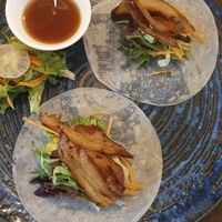 Vegan Duck pancake at Lotus Thai in Launceston