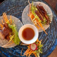 "Duck" pancakes at Lotus Thai in Launceston