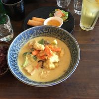 Yellow curry  at Lotus Thai in Launceston