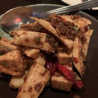 Bamboo shoots impossible dish from their special impossible menu at Qi - House of Sichuan in Hong Kong Island