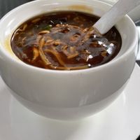 Hot and sour soup from lunch set menu  at Qi - House of Sichuan in Hong Kong Island