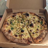 Garlic pizza - vegan at Nino's  in Victor Harbor