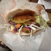 Menu vegan with bread   at Zaza Doner Kebab in Olbia