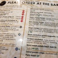 Menu at Blackheath Bar & Bistro in Blackheath