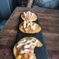 Corn tortillas with garlic sauce at Full Lotus in Coron