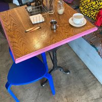 Inside seating at Là-Haut in Paris