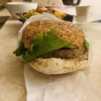 Impossible “cheese” burger  at Daily Veg in Wilmington