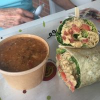 Lentil soup and a “tuna” wrap at Daily Veg in Wilmington