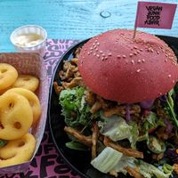 Beastie Shawarma & Smiley Fries & Ginger Beer 💚🌱 at Vegan Junk Food Bar  - Rotterdam in Rotterdam
