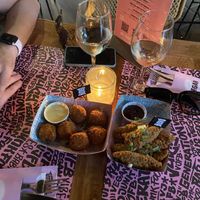 Bitterballen en chickenwings  at Vegan Junk Food Bar  - Rotterdam in Rotterdam