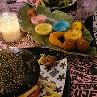 A severely depleted sumo platter plus our burgers at Vegan Junk Food Bar  - Rotterdam in Rotterdam