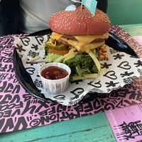 Double cheeseburger   at Vegan Junk Food Bar  - Rotterdam in Rotterdam