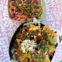 Nachos and Onion rings  at Vegan Junk Food Bar  - Rotterdam in Rotterdam