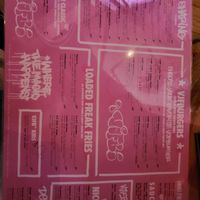 The menu at Vegan Junk Food Bar  - Rotterdam in Rotterdam
