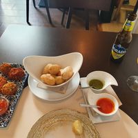 Patatas con mojo and croquettes at 18 Grados in Gran Canaria