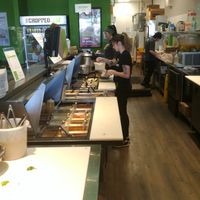 Food counter at The Chopped Leaf in Lethbridge