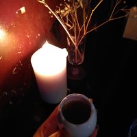 In between dish vegan stock from miso & porcini mushroom at Klaar Gemaakt in Rotterdam