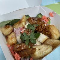 Gado gado. BEST fried banana   at YEARS 素年 in Kowloon