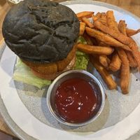 Teriyaki pumpkin croquette burger   at YEARS 素年 in Kowloon