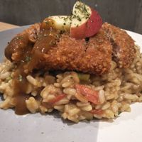 Omnipork cutlet curry risotto at YEARS 素年 in Kowloon