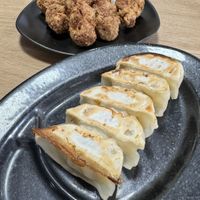 Gyoza-fried soy meat  at Ramen Kazu in Kyoto