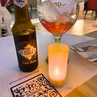 Mi rica cidra con gas y frutas  at Sanissimo - Gran Via in Madrid