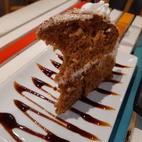 Dessert / Carrot cake at Sanissimo - Gran Via in Madrid