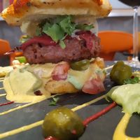 Main / Red dragon burger at Sanissimo - Gran Via in Madrid