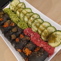 Starter / Hummus table at Sanissimo - Gran Via in Madrid