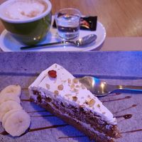 Tarta de zanahoria at Sanissimo - Gran Via in Madrid