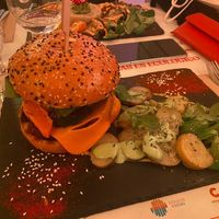 Red Dragon burger at Sanissimo - Gran Via in Madrid