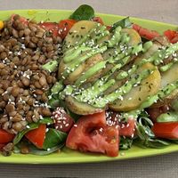 Salad  at Sanissimo - Gran Via in Madrid