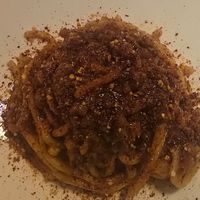 Pici al ragu at Capra e Cavoli in Milan