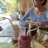 Strawberry, chocolate and i don’t remember name of mango drink at Ashoka Vegan in Koh Phangan