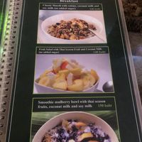 Menu  at Ashoka Vegan in Koh Phangan